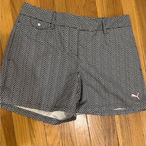 PUMA Shorts like new! Black White Chevron Print 4